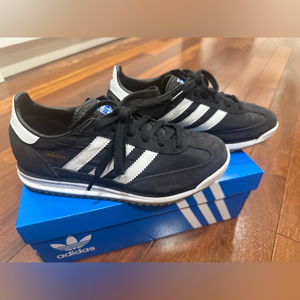 Adidas SL 72 Brand New Black and White Sneakers